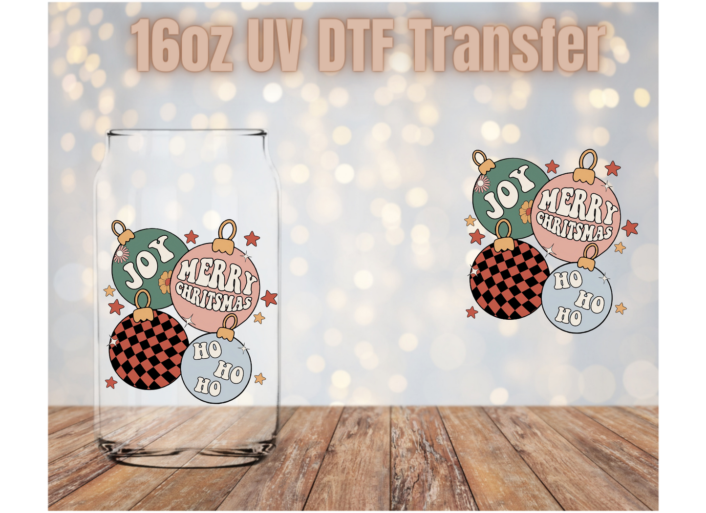 Christmas Ornaments UV DTF Wrap