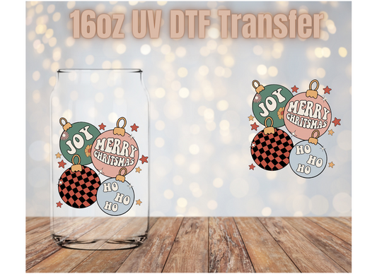 Christmas Ornaments UV DTF Wrap