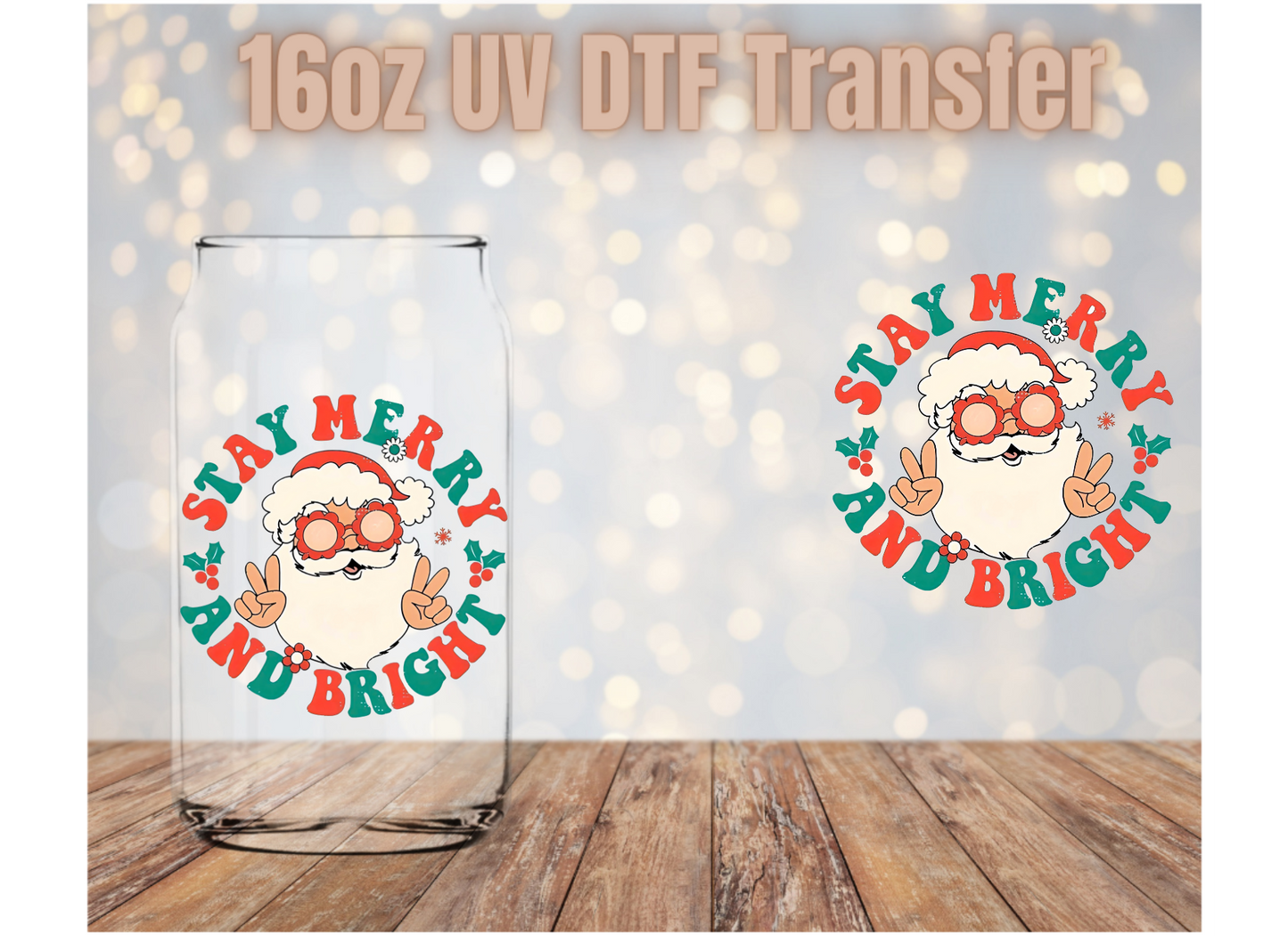 Stay Merry and Bright UV DTF Wrap