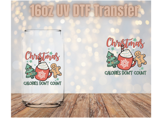 Christmas Calories Dont Count UV DTF Wrap
