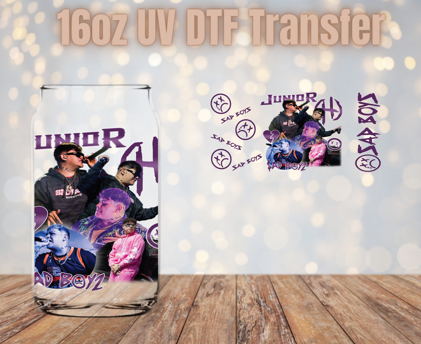 J H Purple UV DTF Wrap