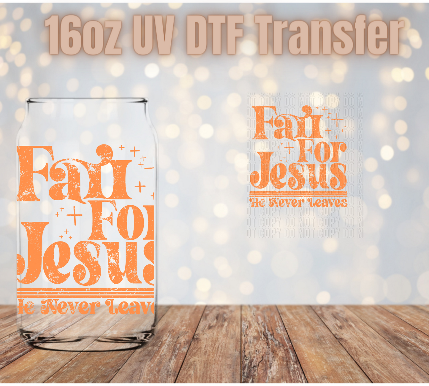 Fall for Jesus  UV DTF Wrap