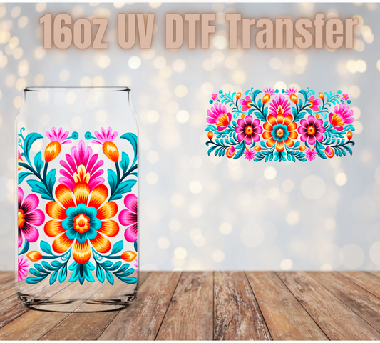 Mexican Flowers UV DTF Wrap