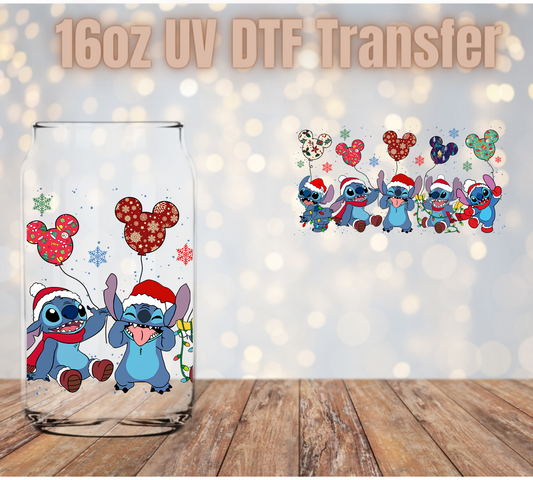 Balloon Blue Alien UV DTF Wrap