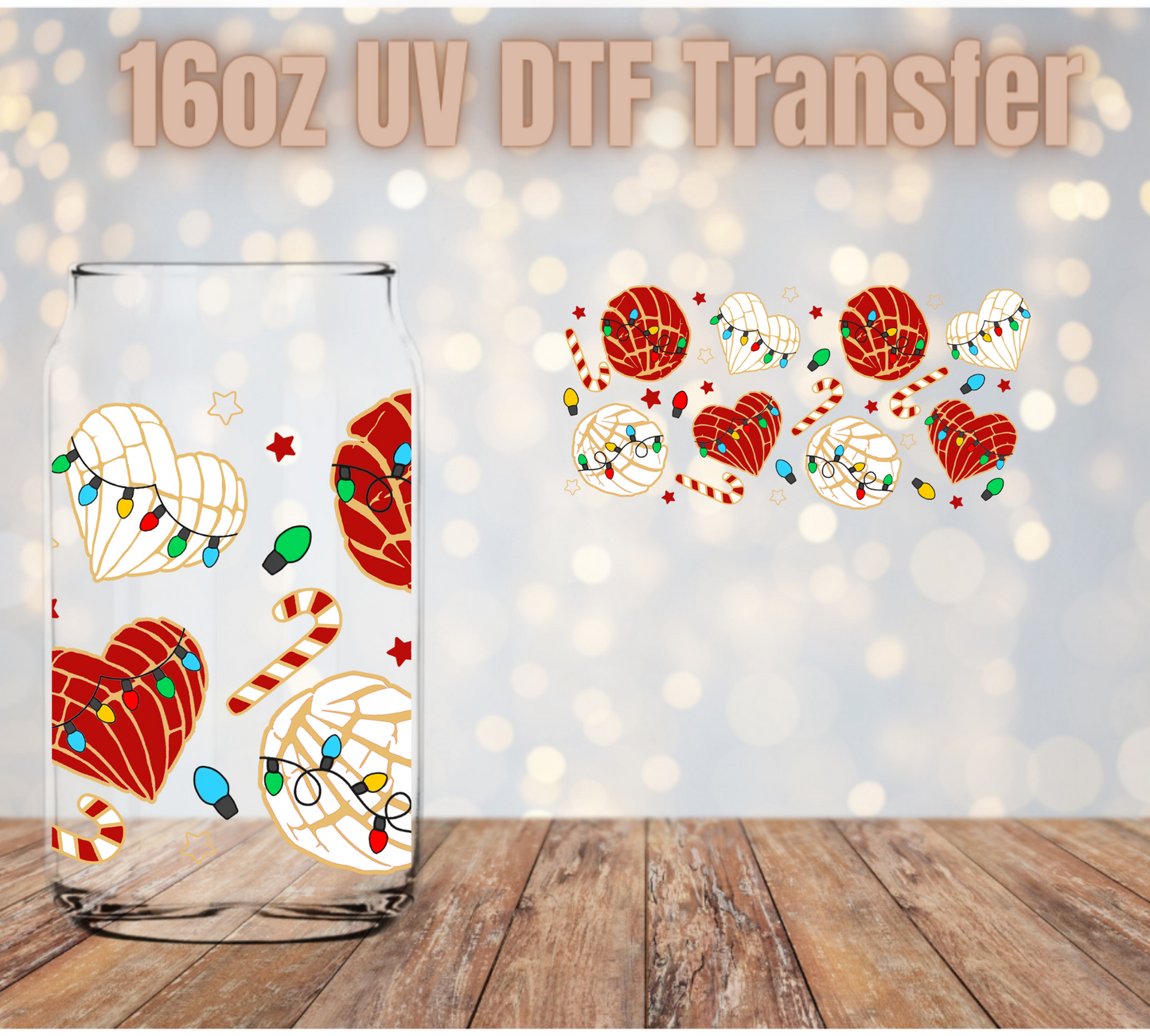 Christmas Conchas  UV DTF Wrap