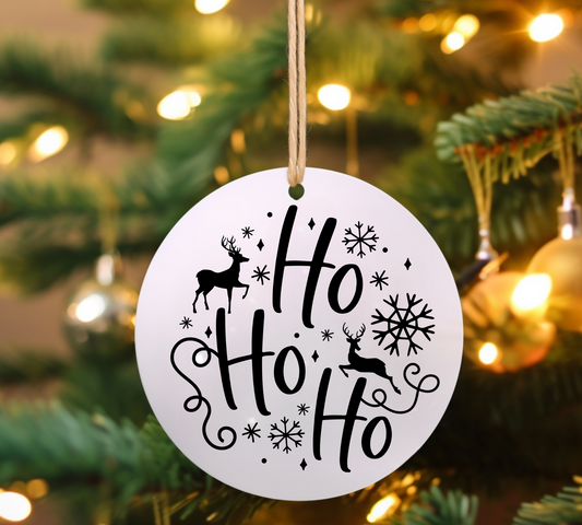 HO HO HO UV DTF Ornament Decal