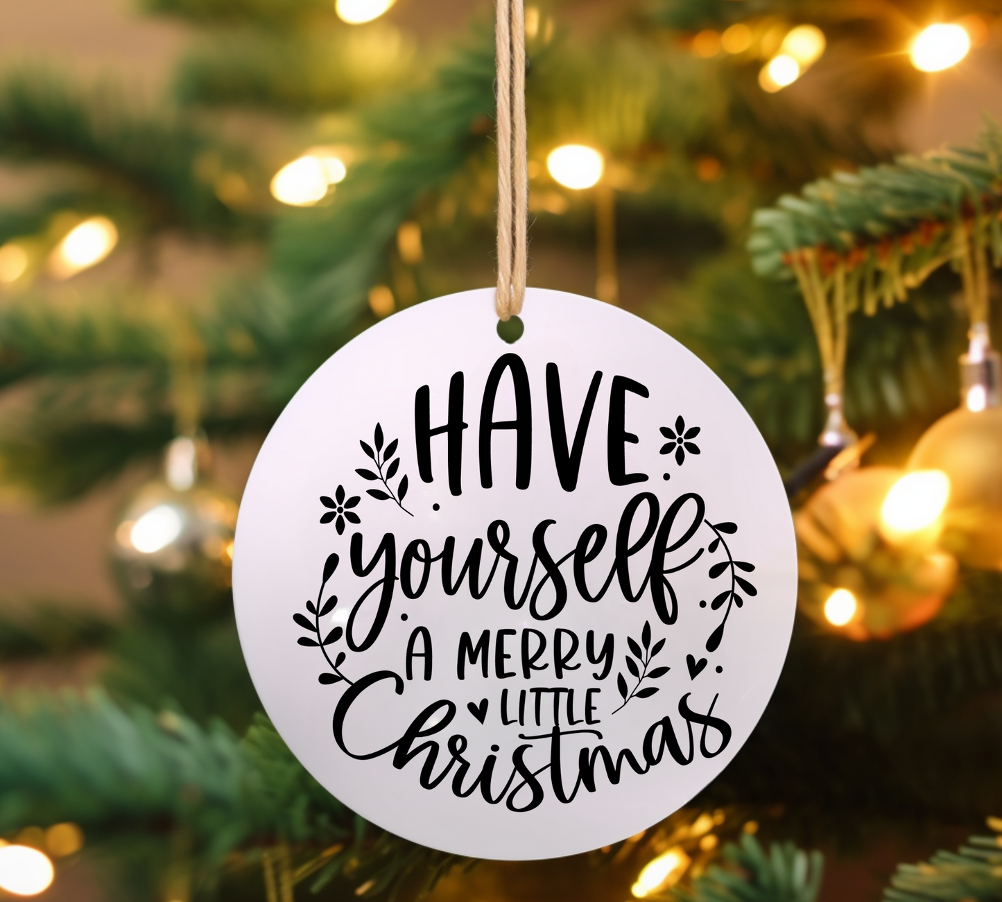 Have yourself a Merry Christmas UV DTF Ornament Decal