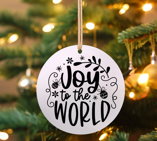 Joy to the world UV DTF Ornament Decal