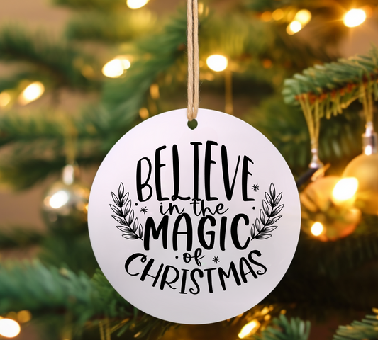 Believe in the magic of Christmas UV DTF Ornament Decal