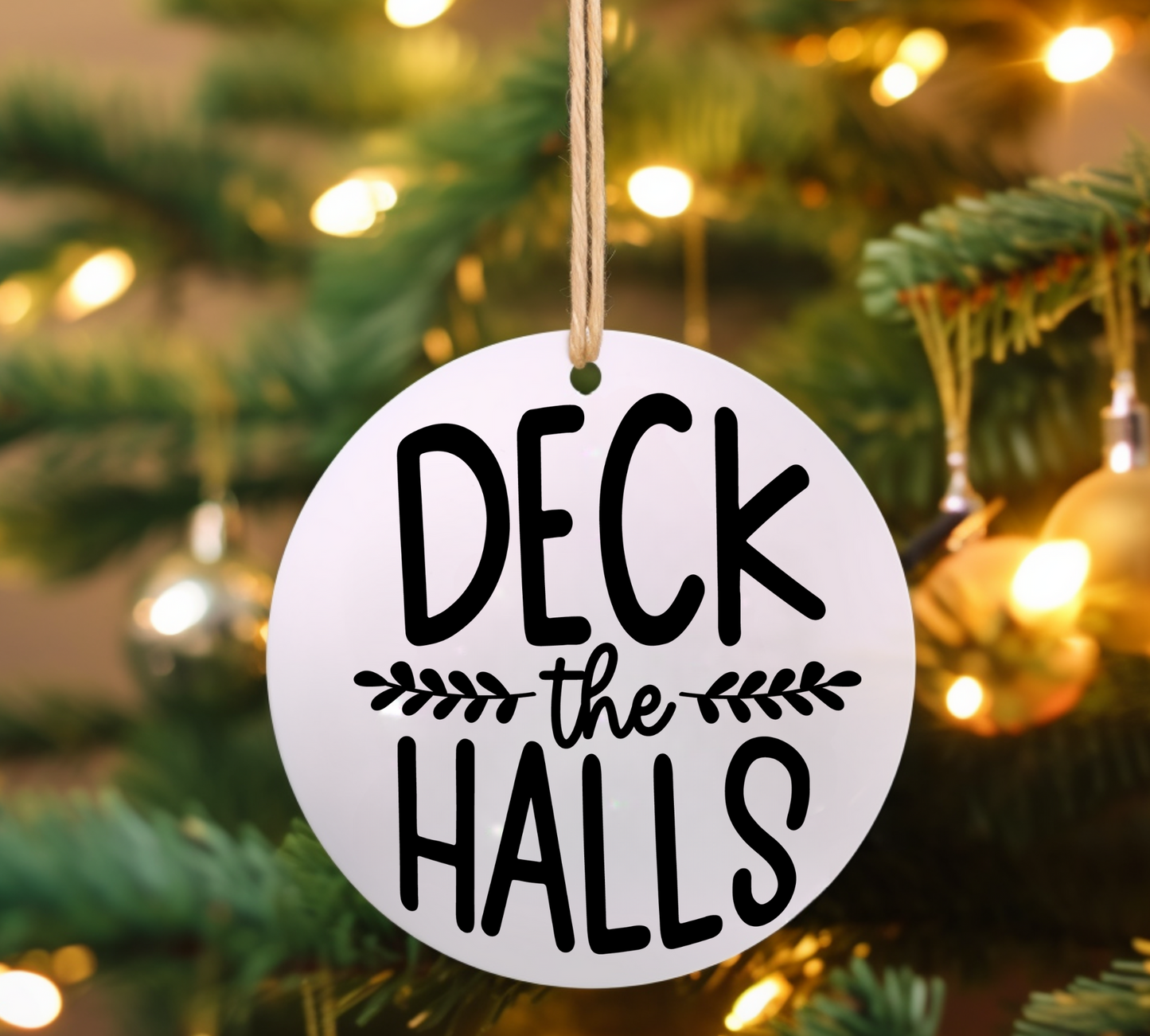 Deck The Halls UV DTF Ornament Decal