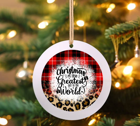 Christmas is the greatest gift to the world UV DTF Ornament Decal