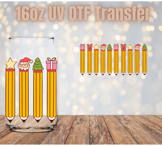 Christmas Pencils UV DTF Wrap