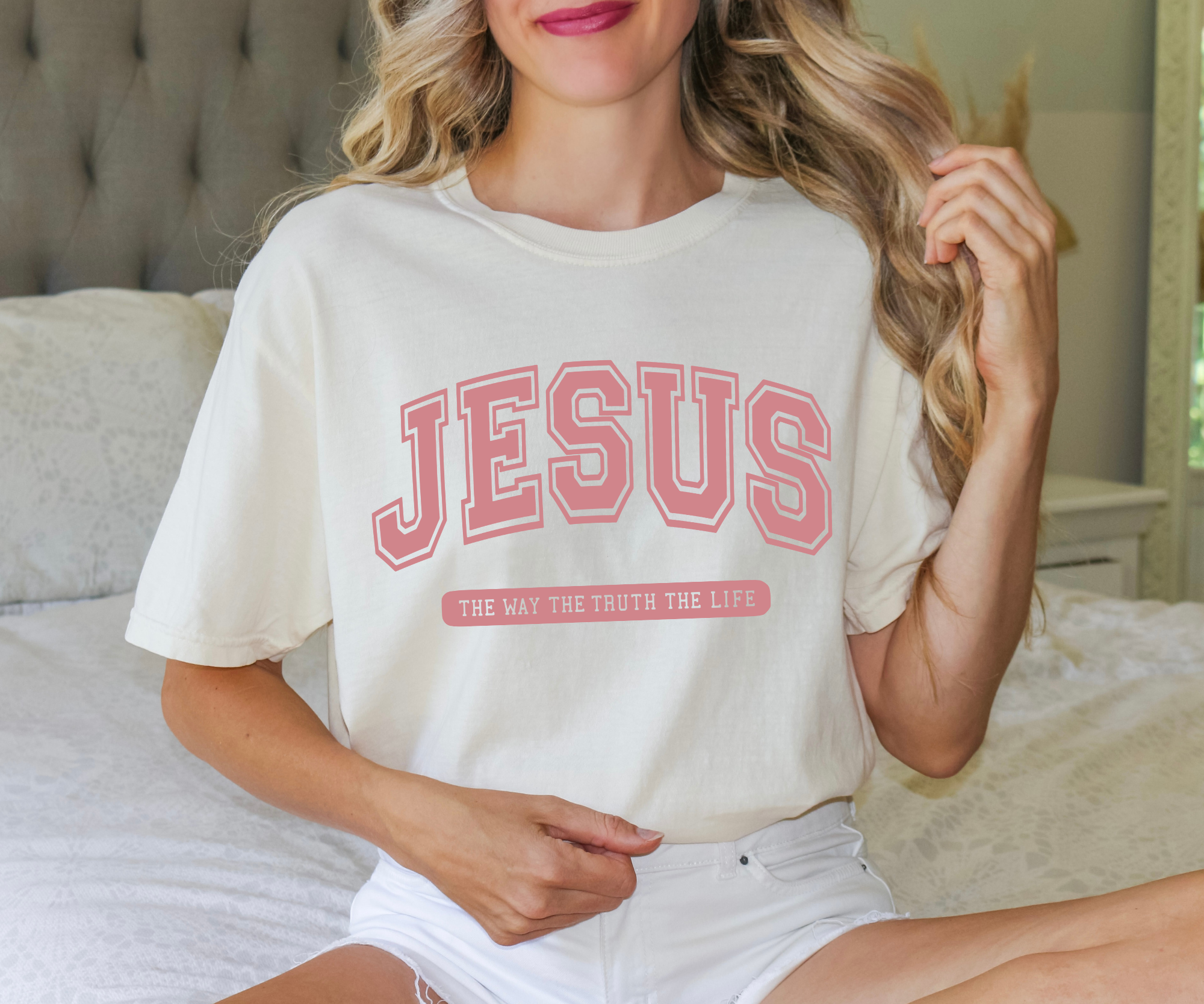Dusty Rose Quad Scriptures Jesus dusty rose โ FMZscreenprints