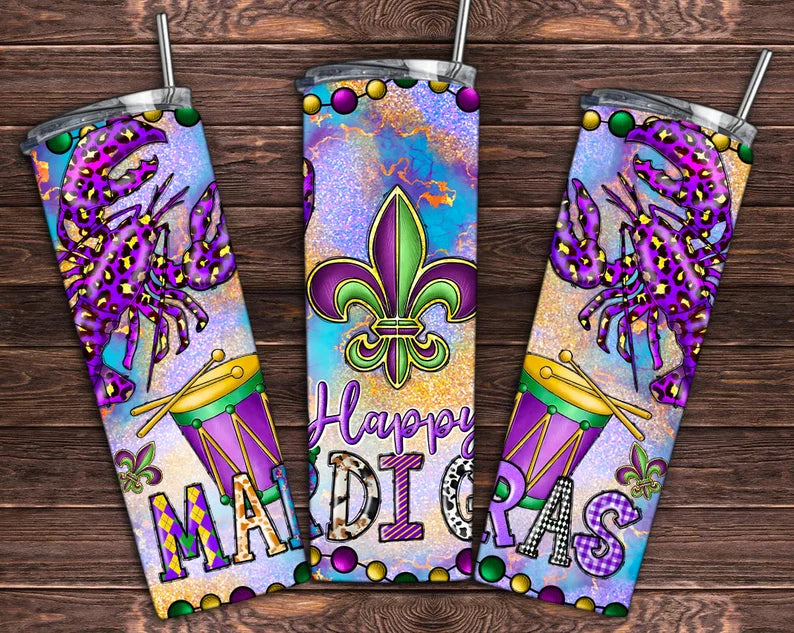 Happy Mardi Gras Sublimation Transfer