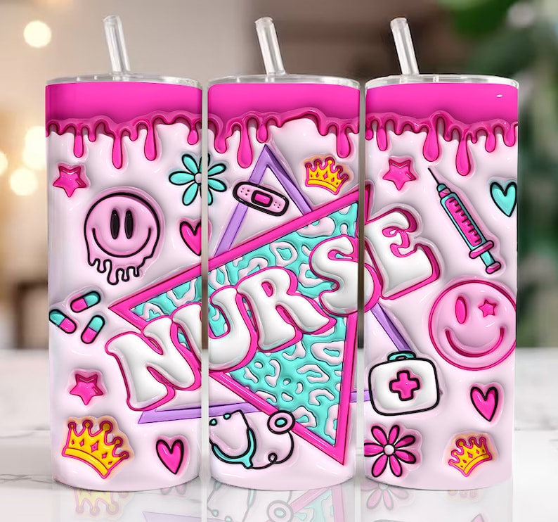 3D Nurse Retro Sublimation Transfer