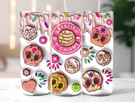 Cafesito Y Chisme sugar skulls Sublimation Wrap