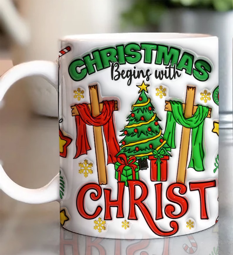 Christmas begins with Christ  Mug wrap