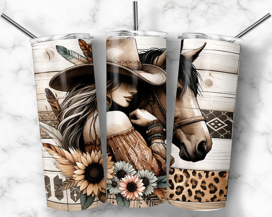 Girl and horse Sublimation Transfer