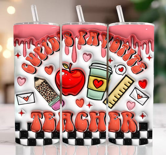 3D Cupids Favorite Teacher Sublimation Transfer