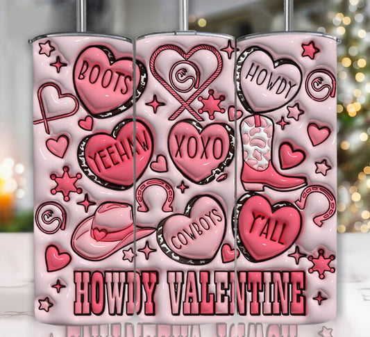 3D Howdy Valentine Sublimation Transfer