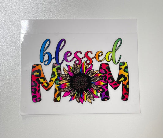 Blessed Mom Small UV DTF Decal