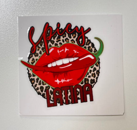 Spicy Latina Small UV DTF Decal