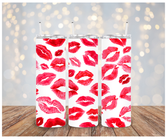 Red Kisses Adhesive Vinyl Wrap