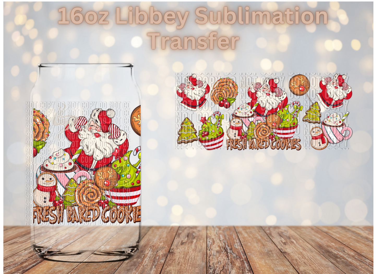 Santa's Bakery Sublimation Transfer