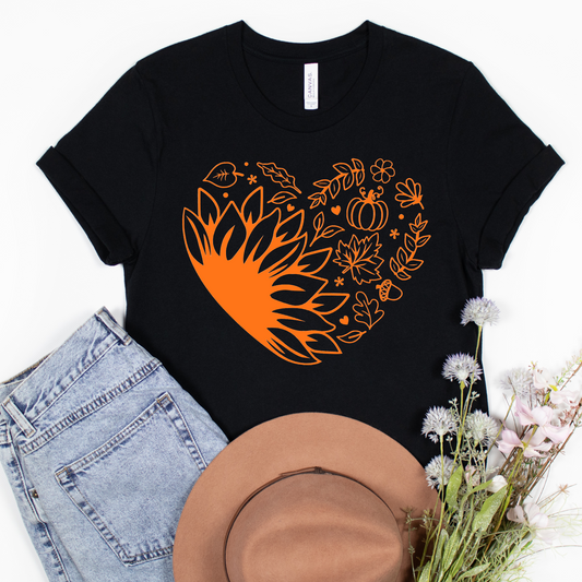 Sunflower Fall Heart