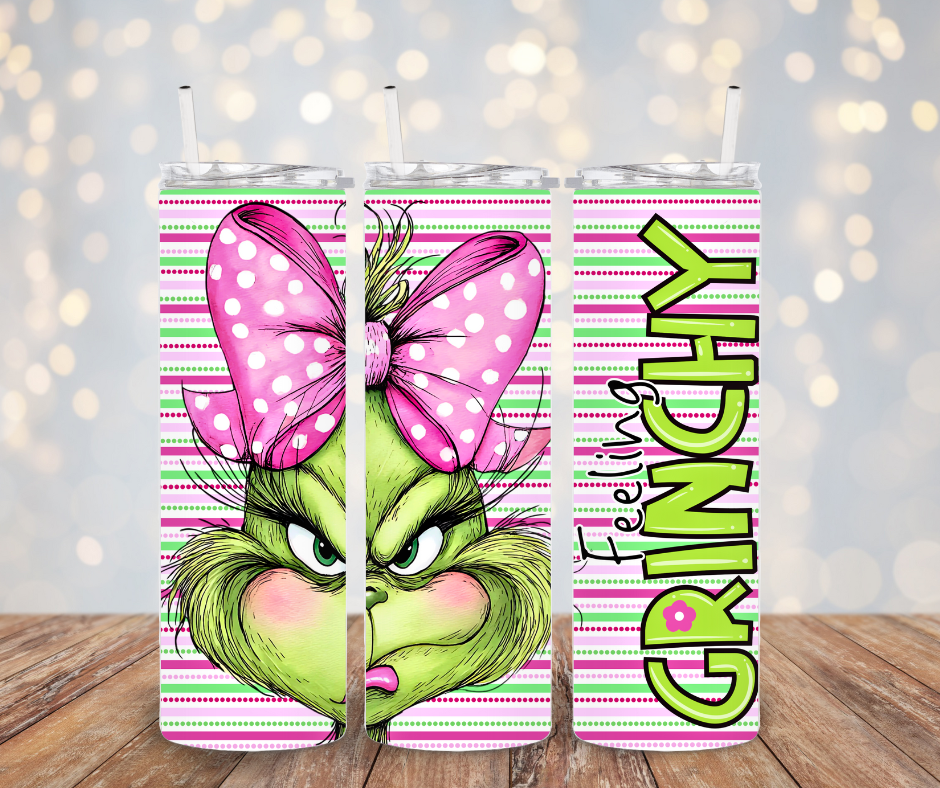 Grinchy girl Tumbler Transfer