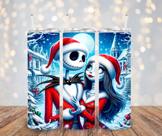 Skellie couple blue Tumbler Transfer