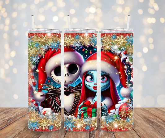 Skellie couple X mas Tumbler Transfer
