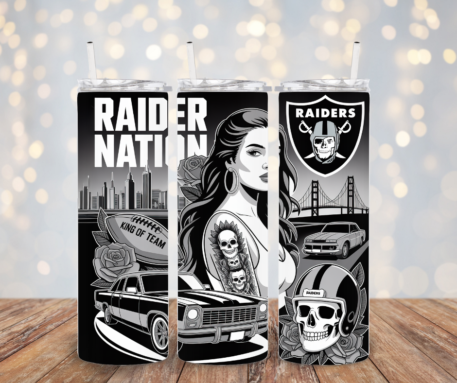 Raider Nation Tumbler Transfer