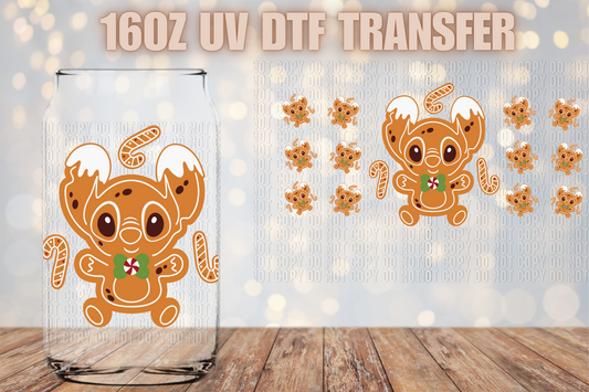 Alien Gingerbread UV DTF Wrap