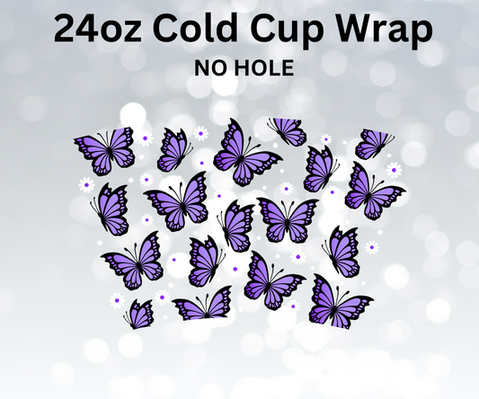 Purple Butterfly Cold Cup