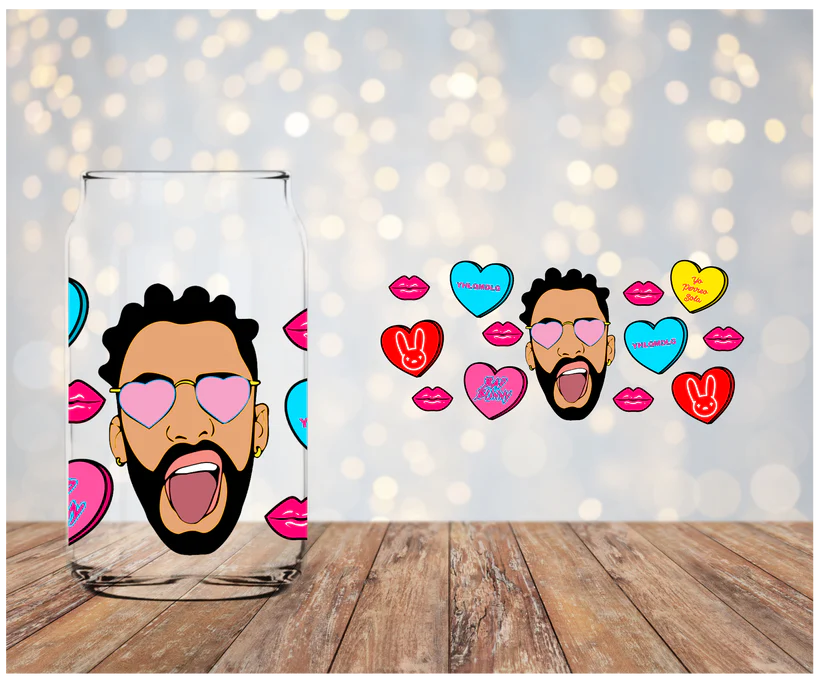 BB Face/conversation hearts Libbey Wrap