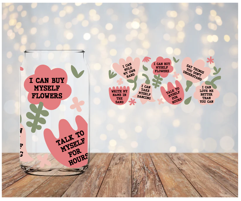 I can Buy Myself Flowers (floral) Libbey Wrap