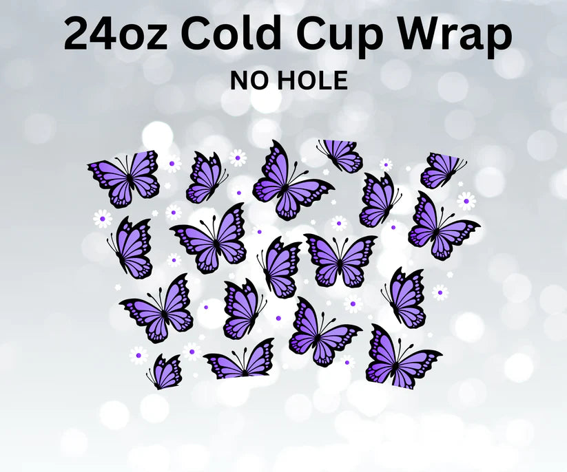 Purple Butterfly Cold Cup