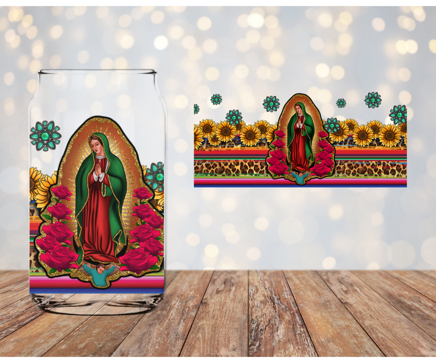 Virgen Maria Libbey Sublimation Transfer