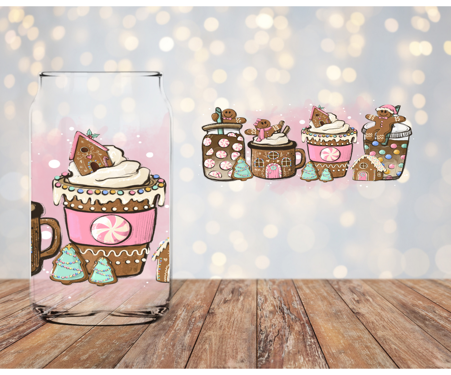 Gingerbread Libbey Sublimation Transfer