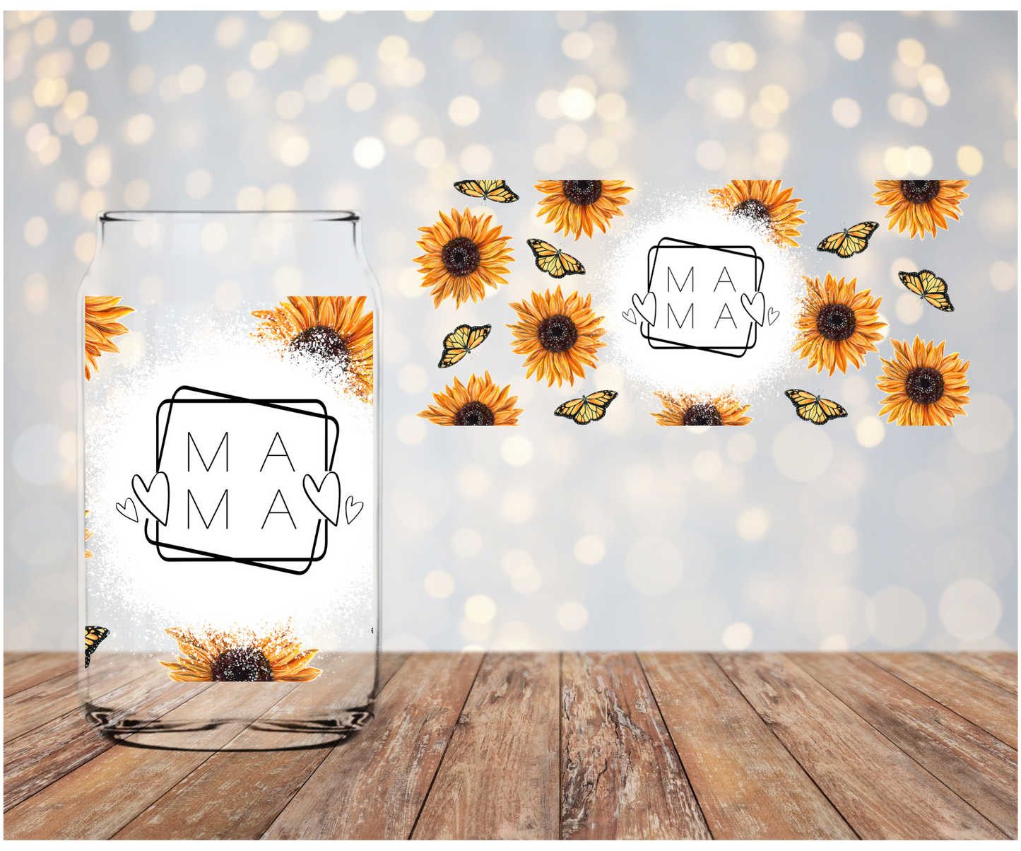 Mama sunflower Libbey Sublimation Transfer