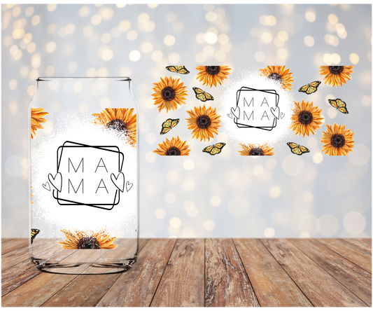 Mama sunflower Libbey Sublimation Transfer