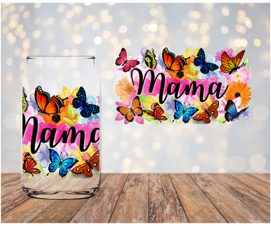 Mama Butterflies Libbey Sublimation Transfer