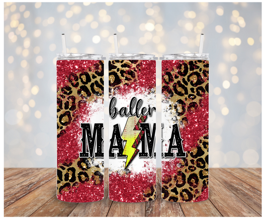 Baller Mama Tumbler Sublimation Transfer