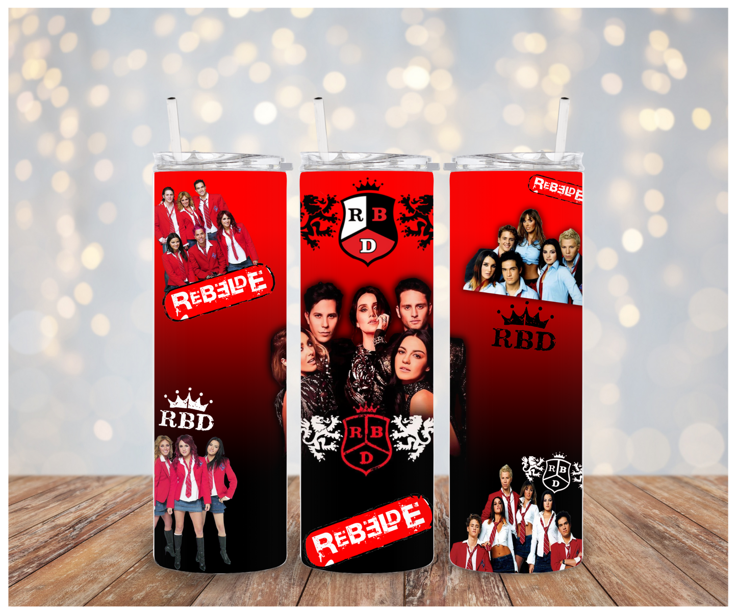 RBD red/blk Tumbler Sublimation