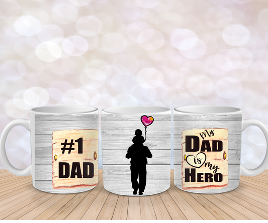 #1 Dad  mug wrap