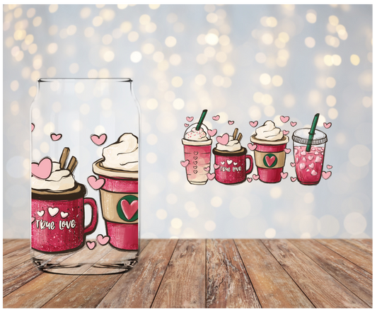 Love Lattes Libbey Sublimation Transfer