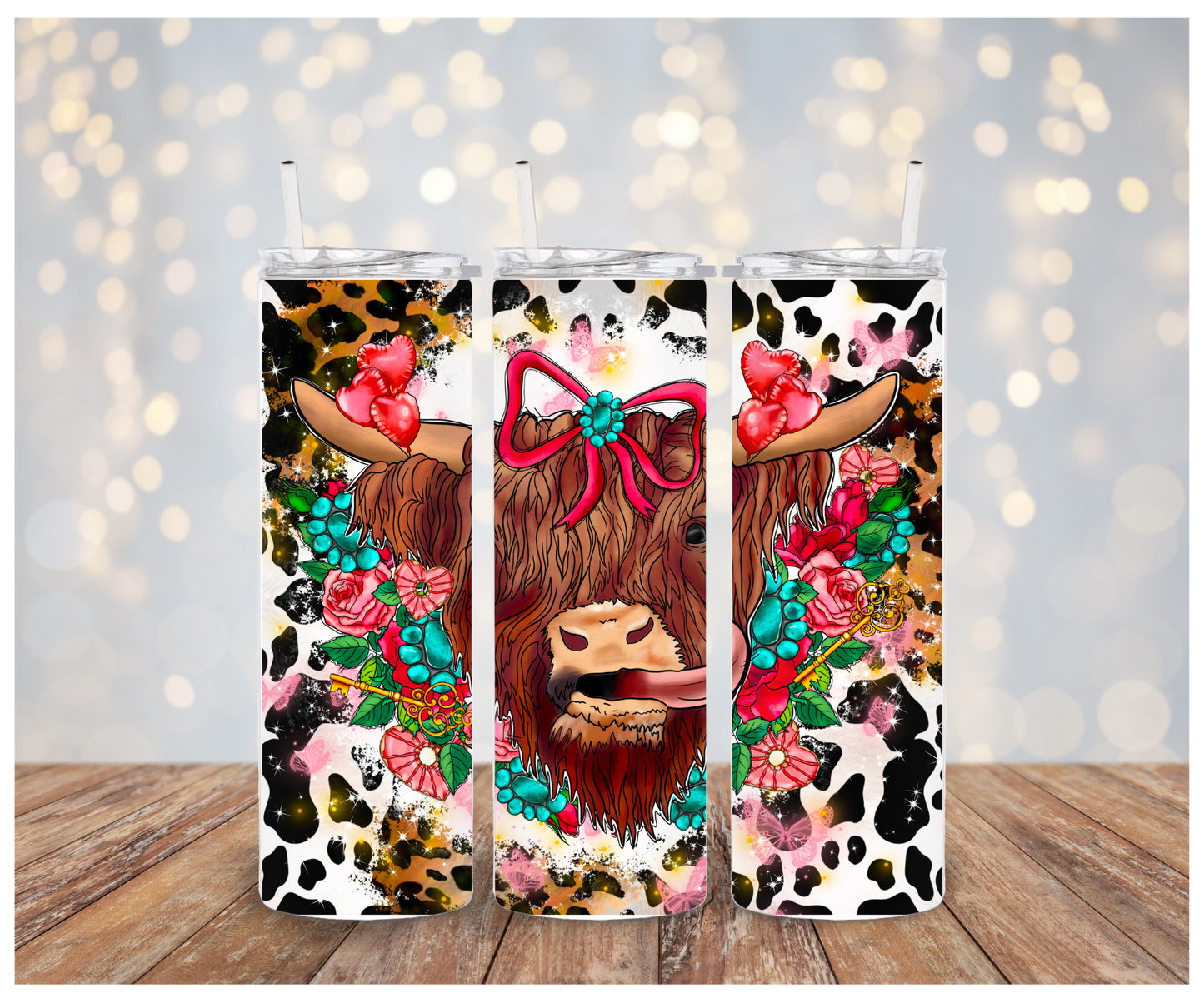 Valentines Highland cow  Vinyl Wrap