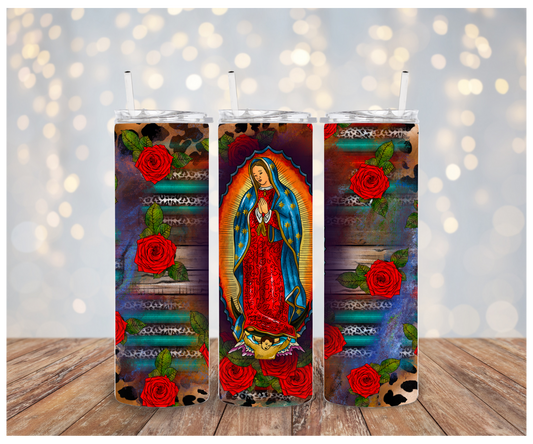 Virgen Maria Red Roses Vinyl Wrap