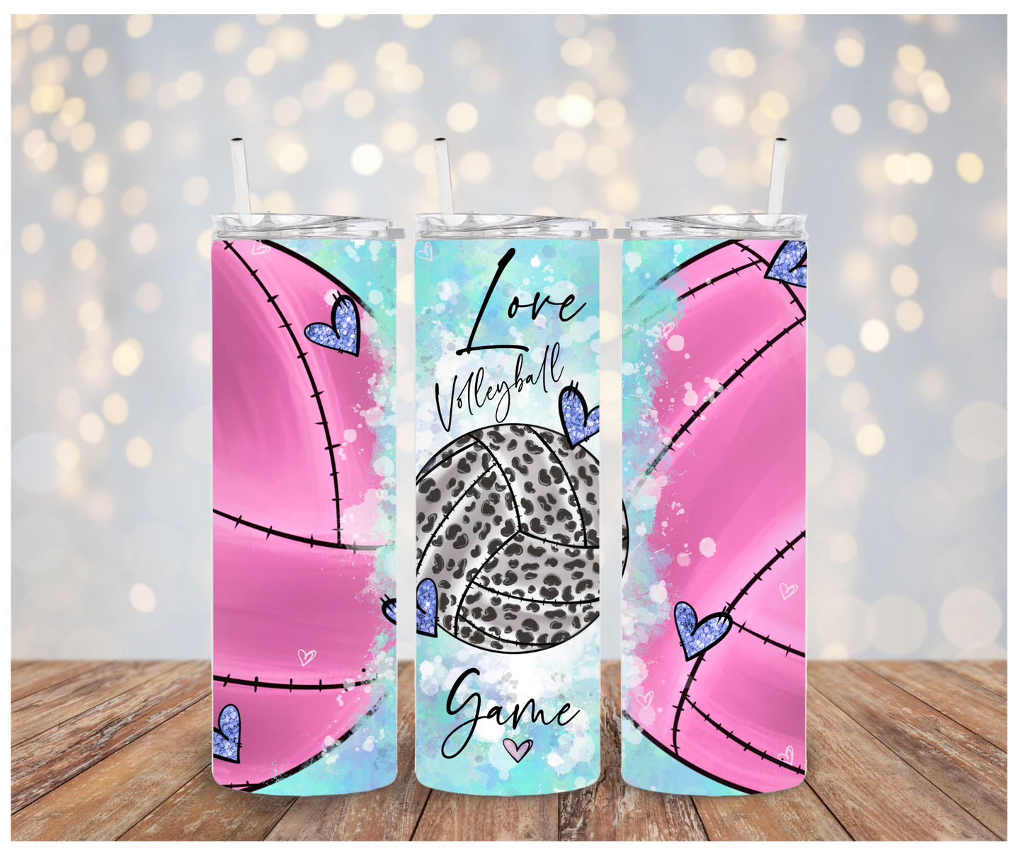 Volley Ball Pink Sublimation Tumbler